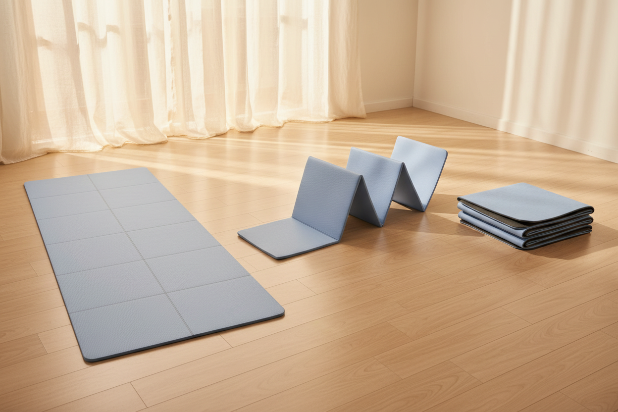 Blue Pilates Mat - Editorial Luxury