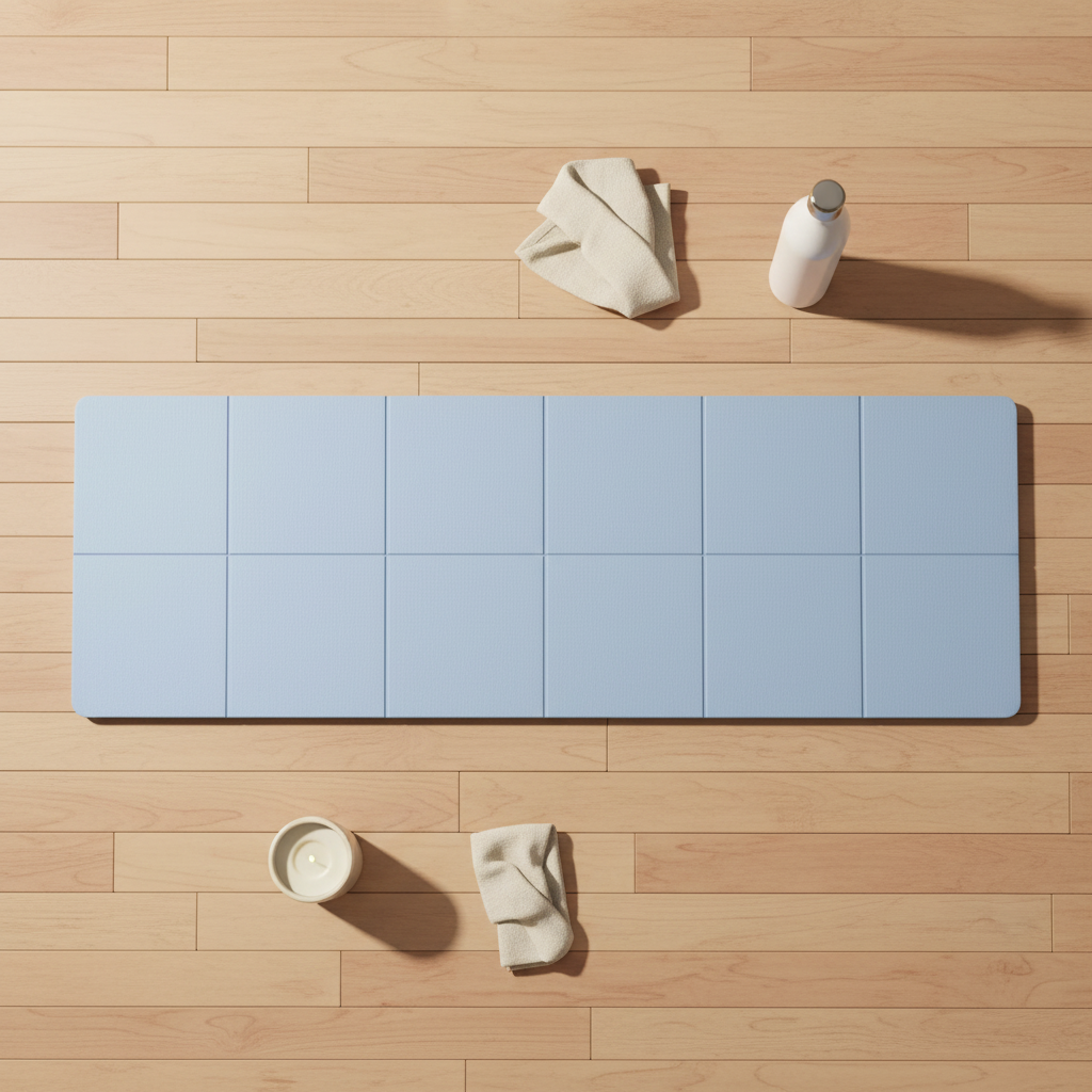 Blue Pilates Mat - Pinterest Flat Lay