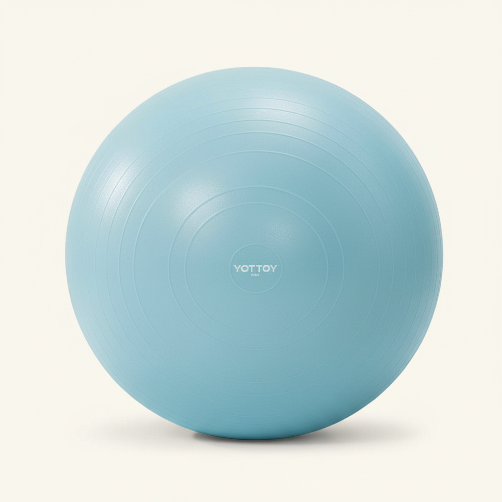 Blue Yoga Ball - Clean Product Shot