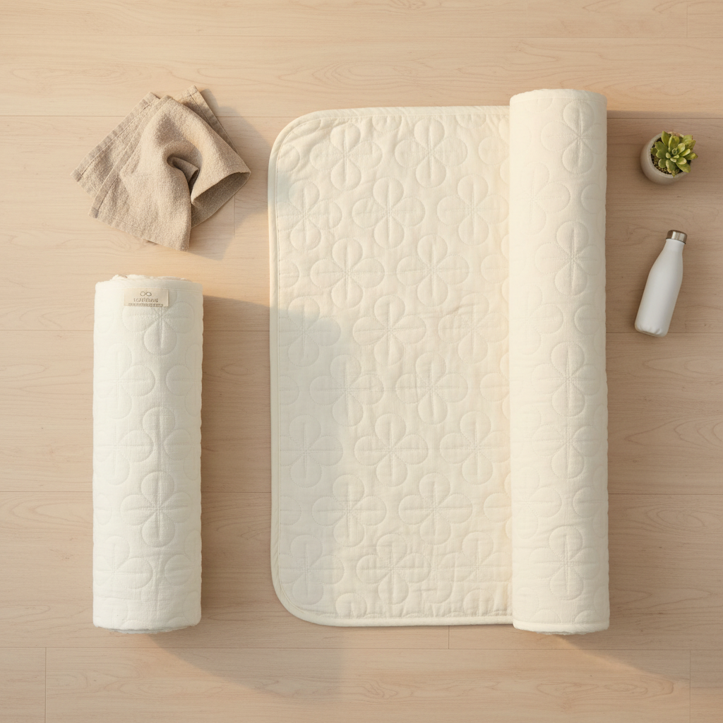 Natural Organic Cotton Mat - Pinterest Flat Lay