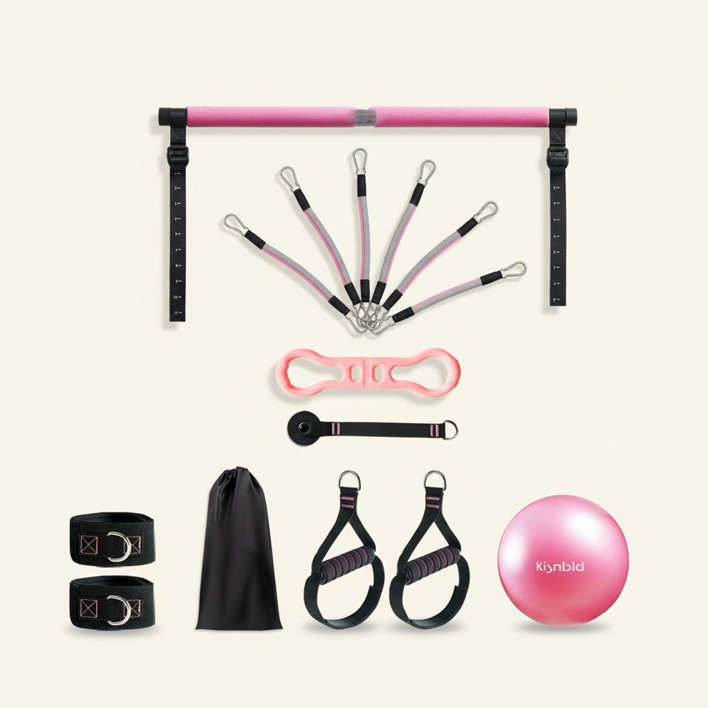 Pink Pilates Bar Kit - Clean Product Shot