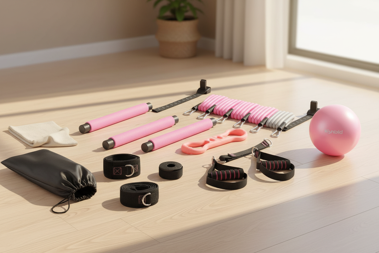 Pink Pilates Bar Kit - Lifestyle