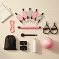 Pink Pilates Bar Kit - Pinterest Flat Lay