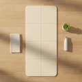 Premium Beige Pilates Mat - Pinterest Flat Lay
